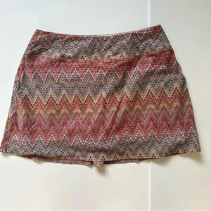 Foray Golf Women's Geometric Print‎ Skort Skirt With Built-in Shorts Size L